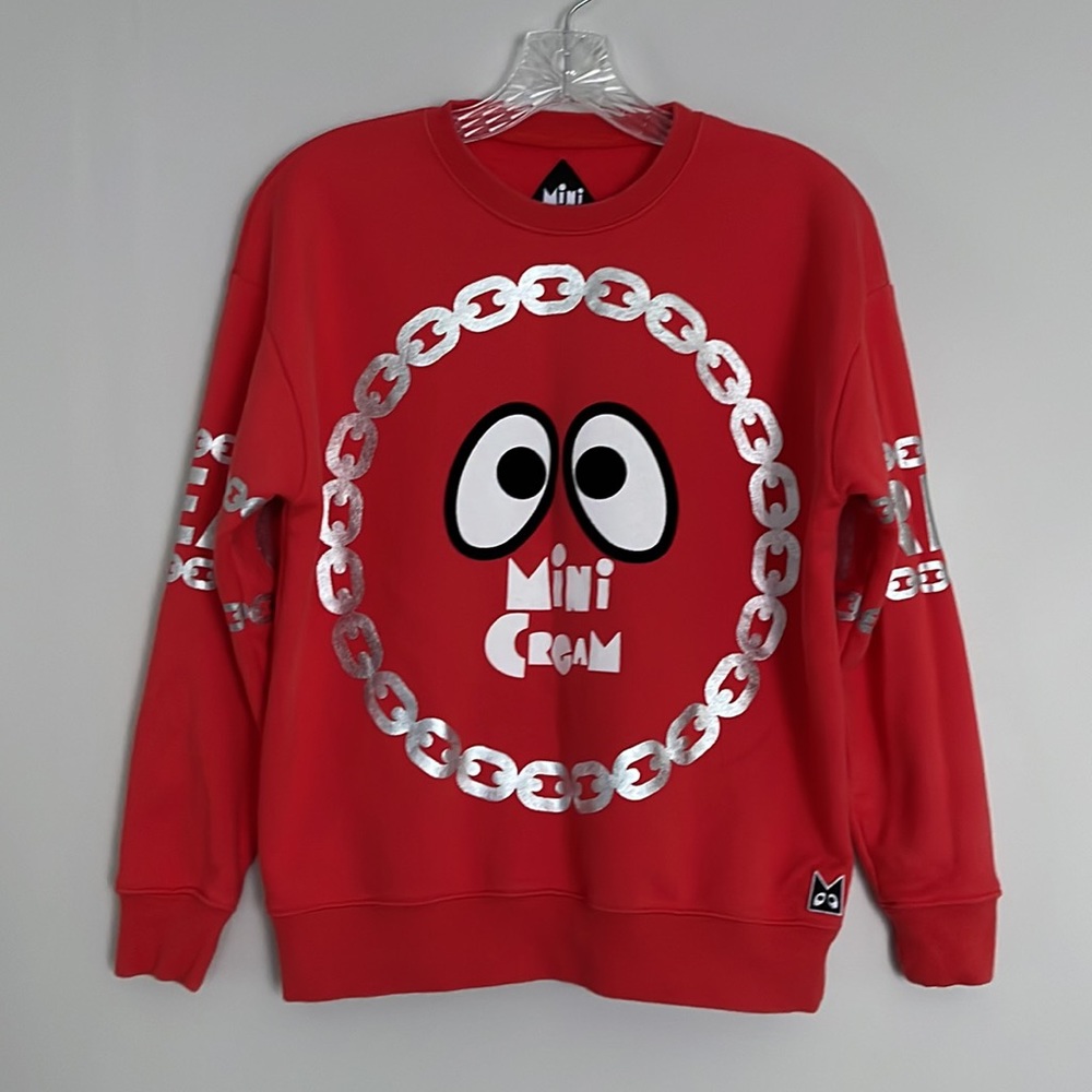 Mini Cream Novelty Adult Pullover Sweatshirt Sz XS